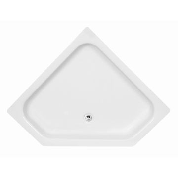Libra (Sanitaryware) - Pentagon - Showers - Shower Trays - White