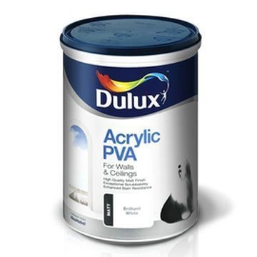 Dulux - Acrylic PVA - Paint - Interior & Exterior - Brilliant White