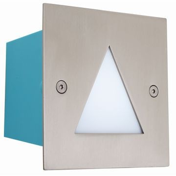 Eurolux - Bulkhead Square Stainless Steel LED Footlight with Triangle