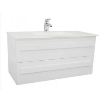Casso - Darlington - Vanities - Basin Cabinets - High Gloss White & Clear/White