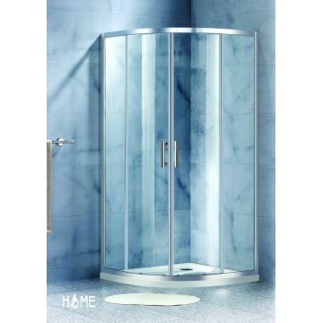 Home - Quarter Round - Showers - Doors - Silver/Clear