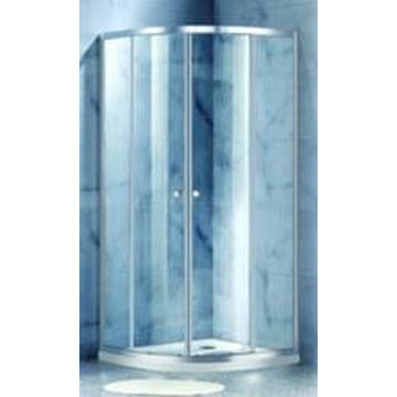 Home - Quarter Round - Showers - Shower Doors - Silver/Clear