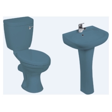 Vaal Sanitaryware - Hibiscus Elite - Toilets - Close-Coupled - Bermuda Blue