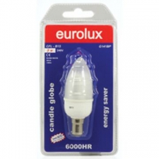 Eurolux - CFL Candle 3W B15 Warm White B/Pack